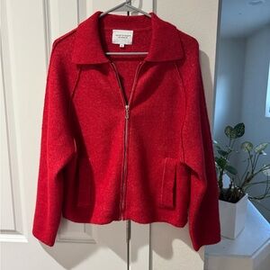 Velvet Heart Red Bomber Jacket